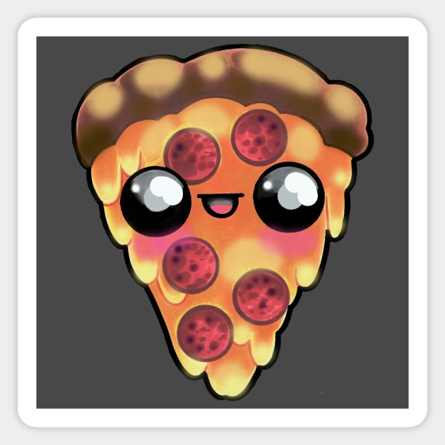 Happy Pizza Slice Sticker by NinjaSquirell